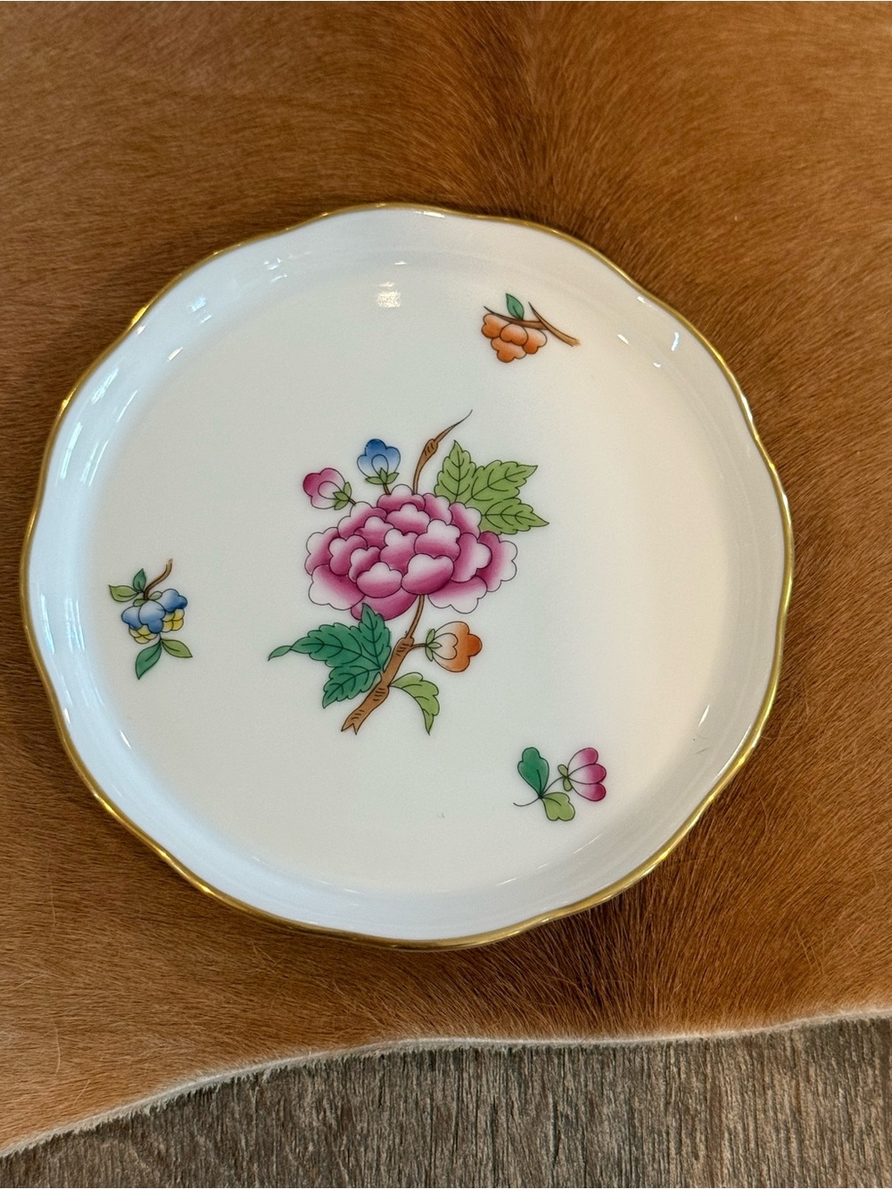 Collectible Herend Hungary Fine European Porcelain Small Trinket Dish - Picture 6 of 11